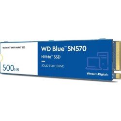 Unidad de estado sólido SSD WD blue SN570 NVME m.2 500GB PCie gen3 x4 lect 3500MB/S escrit 2300mb/s