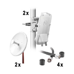 Enlace backhaul completo de alta capacidad, incluye: 2x ptp550ce, 2x np2gen2 (34 dbi), 4x jumpers