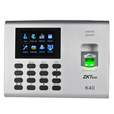 Lector de huellas ZK Teco con control de acceso simple y asistencia, 1000 huellas, puerto de red, USB, batería incluida