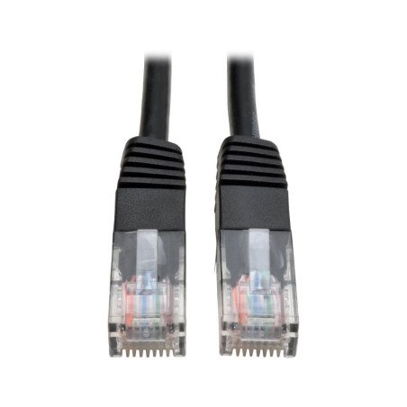 Cable Ethernet (UTP) Moldeado Cat5e 350 MHz (RJ45 M/M), PoE - Negro, 4.57 m [15 pies] - El cable patch Negro de Categoría 5e (Ca