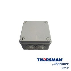 Caja estanca ip55 thorsman 20000-00001 dimensiones 100x100x50 mm ideal para CCTV, caja de registro y tapa con tornillos de ajust