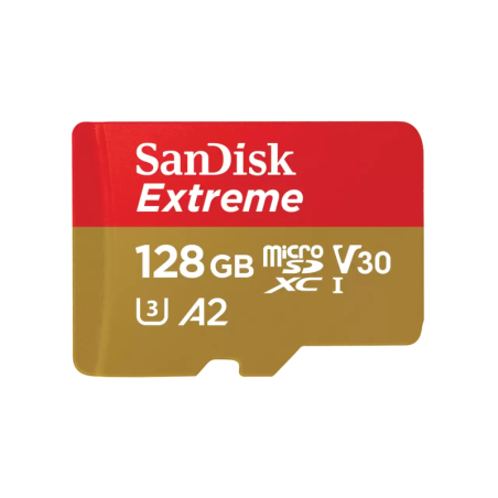 Memoria SanDisk Extreme 128GB micro SDXC 190mb/s 4k clase 10 a2 v30 con adaptador