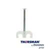 Grapa con clavo integrado sujethor thorsman tdc 3401-00100 doble 22mm x 1.5mm color natural caja con 100 pieza