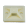Montaje-Sujetador Adhesivo de 4 Vías de 1" x 1" x 1/4", Color Natural, Nylon 6.6 Retardante de Llamas V-2, Paquete de 100pz