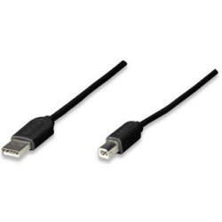 Cable USB 1.1 Manhattan A-B 1.8 m, negro