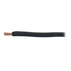 Cable 8 AWG color negro, Conductor de cobre suave cableado. Aislamiento de PVC, autoextinguible. BOBINA 100 MTS