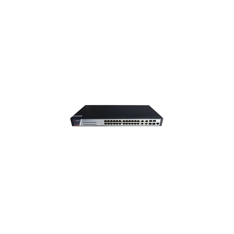 Switch Gigabit PoE+, Administrable, 24 puertos 10/100/1000 Mbps PoE+, 4 puertos 10/100/1000 Mbps + 4 puertos SFP de Uplink, 370