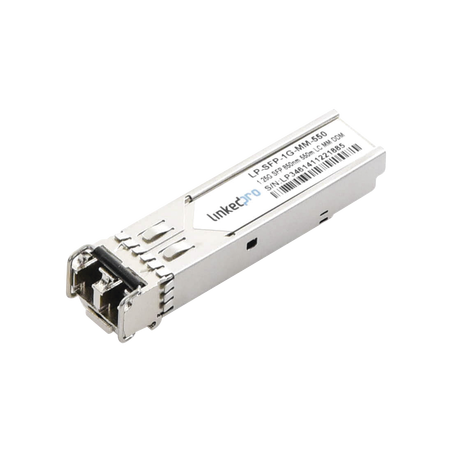 Transceptor SFP (Mini GBIC) para Fibra Multimodo, 1.25 Gbps, Conectores LC, Dúplex, Hasta 550 m