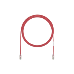 Cable de Parcheo TX6, UTP Cat6, Diámetro Reducido (28AWG), Color Rojo, 65ft
