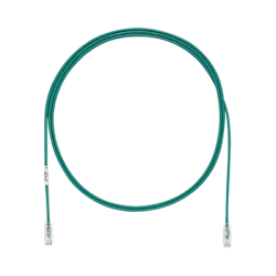 Cable de Parcheo TX6, UTP Cat6, Diámetro Reducido (28AWG), Color Verde, 7ft