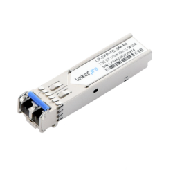 Transceptor SFP (mini-gbic) para fibra monomodo, 1.25 gbps de velocidad, conectores lc, dúplex, hasta 60 km de distancia.