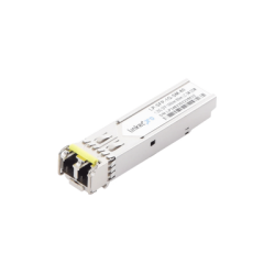 Transceptor SFP (mini-gbic) para fibra monomodo, 1.25 gbps de velocidad, conectores lc, dúplex, hasta 80 km de distancia.