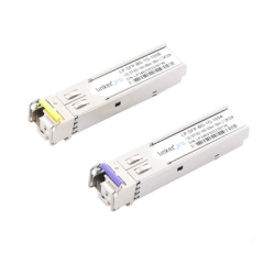 Transceptores bidireccionales SFP (mini-gbic) para fibra monomodo, 1.25 gbps de velocidad, conectores lc, simplex, hasta 100 km