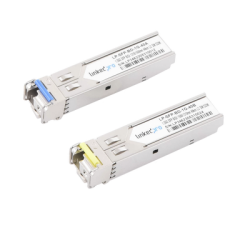 Transceptores bidireccionales SFP (mini-gbic) para fibra monomodo, 1.25 gbps de velocidad, conectores lc, simplex, hasta 40 km d