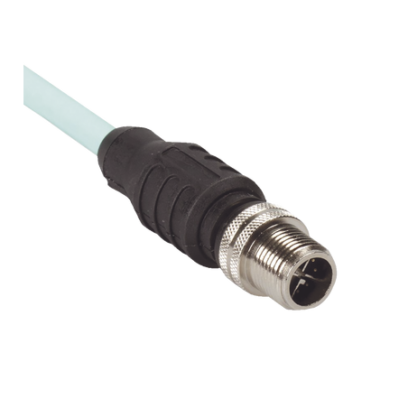 Cable de Conexión IndustrialNet Cat6A, Con Conector Recto M12 X-Code Macho en Ambos Extremos, Blindado SF/UTP, Forro TPO, Color