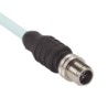 Cable de Conexión IndustrialNet Cat6A, Con Conector Recto M12 X-Code Macho en Ambos Extremos, Blindado SF/UTP, Forro TPO, Color