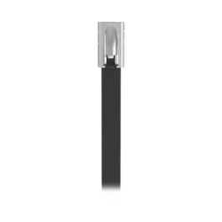 Cincho Pan-Steel de Acero Inoxidable 316, de 521mm de largo, Color Negro, Exterior Resistente a Rayos UV, Paquete de 100pz