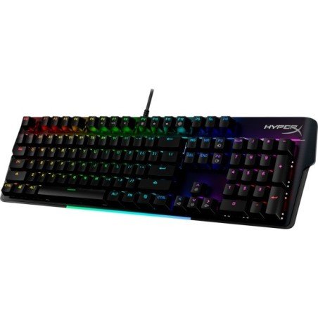 Teclado HyperX Alloy MKW100, Mechnical Gaming Keyboard, Red (US Layout), Full-size, IrDA, Mechanical, QWERTY, RGB LED, Black