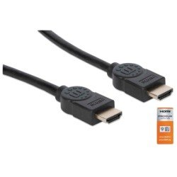 Cable HDMI de Alta Velocidad con Canal Ethernet, Versión Premium, 4K@60Hz, Macho a Macho, Blindado, 1.0 m (3 ft.), Negro