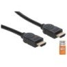 Cable HDMI de Alta Velocidad con Canal Ethernet, Versión Premium, 4K@60Hz, Macho a Macho, Blindado, 1.0 m (3 ft.), Negro