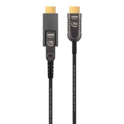 Cable activo Manhattan 30 m, HDMI tipo A (Estándar), HDMI tipo D (Micro), 18 Gbit/s, Canal de retorno de audio (ARC), Negro