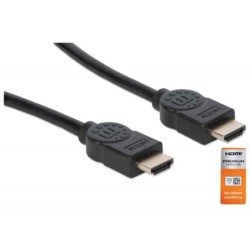 Cable Manhattan 355346, 1.8 m, HDMI Tipo A (Estándar), HDMI Tipo A (Estándar), 3D, 18 Gbit/s, Negro
