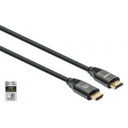 Cable HDMI m-m 3metros de ultra alta velocidad, 8k a 60 Hz o 4k a 120 Hz, con ethernet, HDR dinámico, HEC, EARC, contactos con c