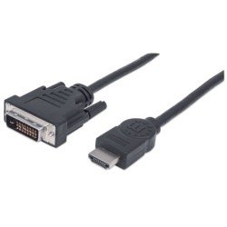 Cable de video HDMI macho a DVI macho. 1.8 m.