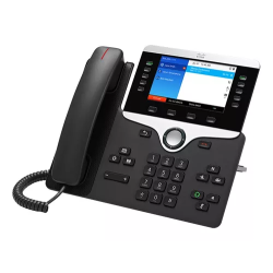 Teléfono IP Cisco con pantalla 5 8851, alámbrico, altavoz, negro/plata