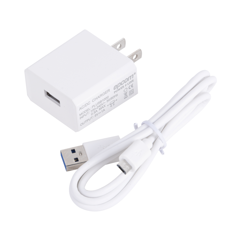 Cargador micro-USB profesional de 1 puerto, 5 VCC, 1 amper para Smartphone y Tablet, voltaje de entrada de 100-240 vca