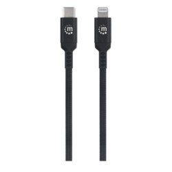 Cable USB-C a Lightning® para carga y sincronización, 50 cm, USB C, Lightning, Macho a Macho, Negro