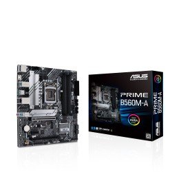 Tarjeta madre Asus PRIME B560M-A Intel S-1200 11a gen, 4x DDR4 2666, DP, 2X HDMI, m.2, micro ATX, gama media, RGB