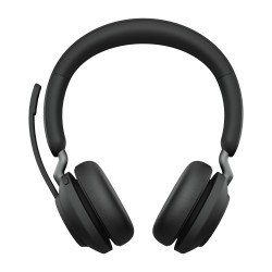 Auricular en oreja Jabra Evolve2 65 MS Stereo, Bluetooth, inalámbrico, USB-A, aislamiento de ruido, negro, Microsoft