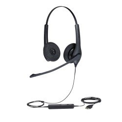 Jabra Biz 1500 Duo, auricular profesional con cancelación de ruido, Ideal para contact center con conexión USB (1559-0159)