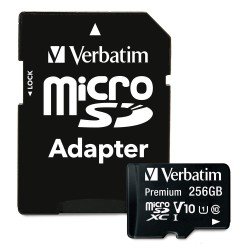 Tarjeta de memoria 70364 marca Verbatim microSDxd Premium con adaptador -