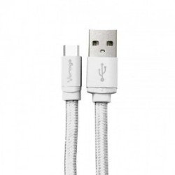 Cable USB Tipo C Vorago 1 mt carga rapida - USB, USB C, Macho/Macho, 1 m, Color blanco