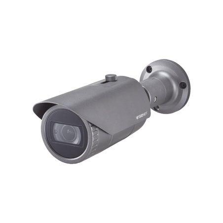 Cámara IP tipo bala antivandálica 2 megapíxel, lente varifocal 3.2 - 10mm, IR 30m, WDR 120db, IP66, h.265 & wisestream