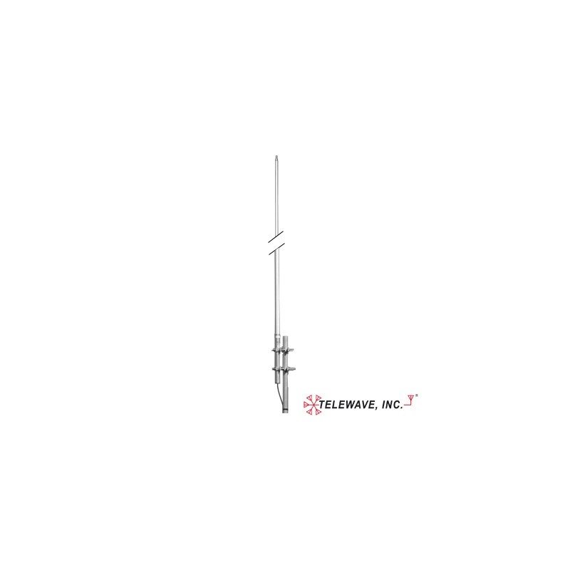 Antena Base VHF, Fibra de vidrio, Rango de Frecuencia 144-151 MHz.
