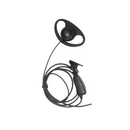 Micrófono de solapa con gancho auricular en forma de D para radios VERTEX VX160/231/180/210/400