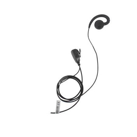 Micrófono de solapa con audífono ajustable al oído para Kenwood TK-480/2180/3180, NX200/300/410/5000