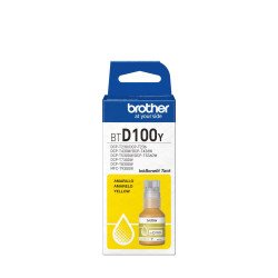 Botella de tinta Brother BTD100Y amarillo rendimiento aproximado 5,000 páginas, compatible con DCPT230, DCPT530DW, DCPT730DW, MF