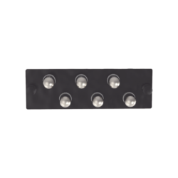 Placa acopladora de fibra óptica fap, con 6 conectores st simplex (6 fibras), para fibra monomodo os1, os2, color negro