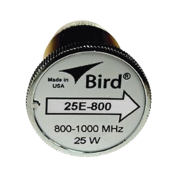 Elemento de 25 watt, en línea 7/8" para wattmetro bird 43 en el rango de frecuencias de 800-1000 MHz.