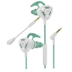 Audífonos EASY-LINE STORM - Blanco/Verde, 3.5 mm