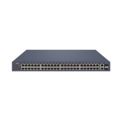 Switch PoE+, Monitoreable, 48 Puertos 10/100/1000 Mbps PoE+, 2 Puertos 10/100/1000 Mbps Uplink, 2 Puertos SFP, 470 Watts Totales