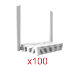 ONT GPON WiFi doble banda (2.4/5 GHz), 2 puertos LAN GE + 2 FE, conector SC/APC, 100 pzs