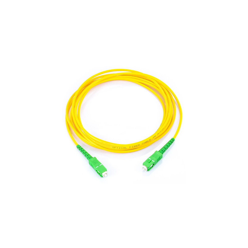 Jumper de Fibra Óptica Monomodo SC/APC-SC/APC Simplex, color amarillo, 1 metro, 2 mm