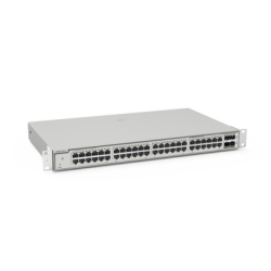 Switch Administrable Capa 3 con 48 puertos Gigabit + 4 SFP+ para fibra 10Gb, gestión gratuita desde la nube