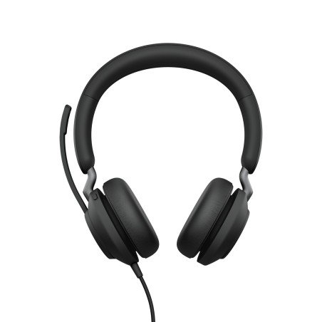 Diadema en oreja Jabra Evolve2 40 SE MS Stereo, cableado, USB-C, aislamiento de ruido, Certificado para Equipos de Microsoft