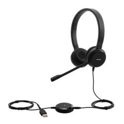 Diadema Lenovo Pro Wired Stereo VOIP, Alámbrico, Oficina/Centro de llamadas, 150 - 7000 Hz, 142 g, Auriculares, Negro